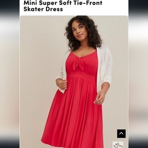 Red Torrid Tie-Front Dress